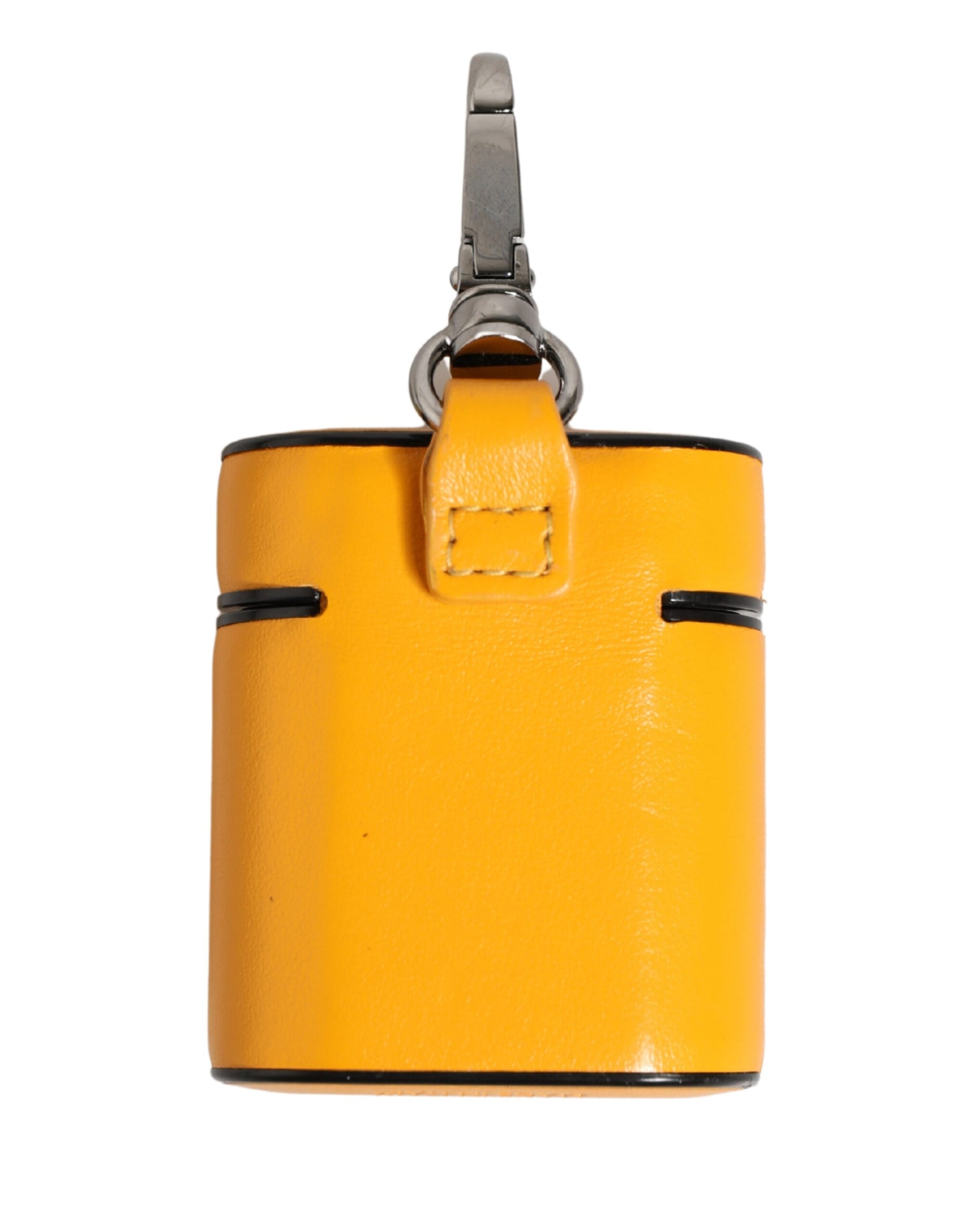 Dolce & Gabbana Case Yellow Calf Leather Logo Flip Holder Strap Airpods