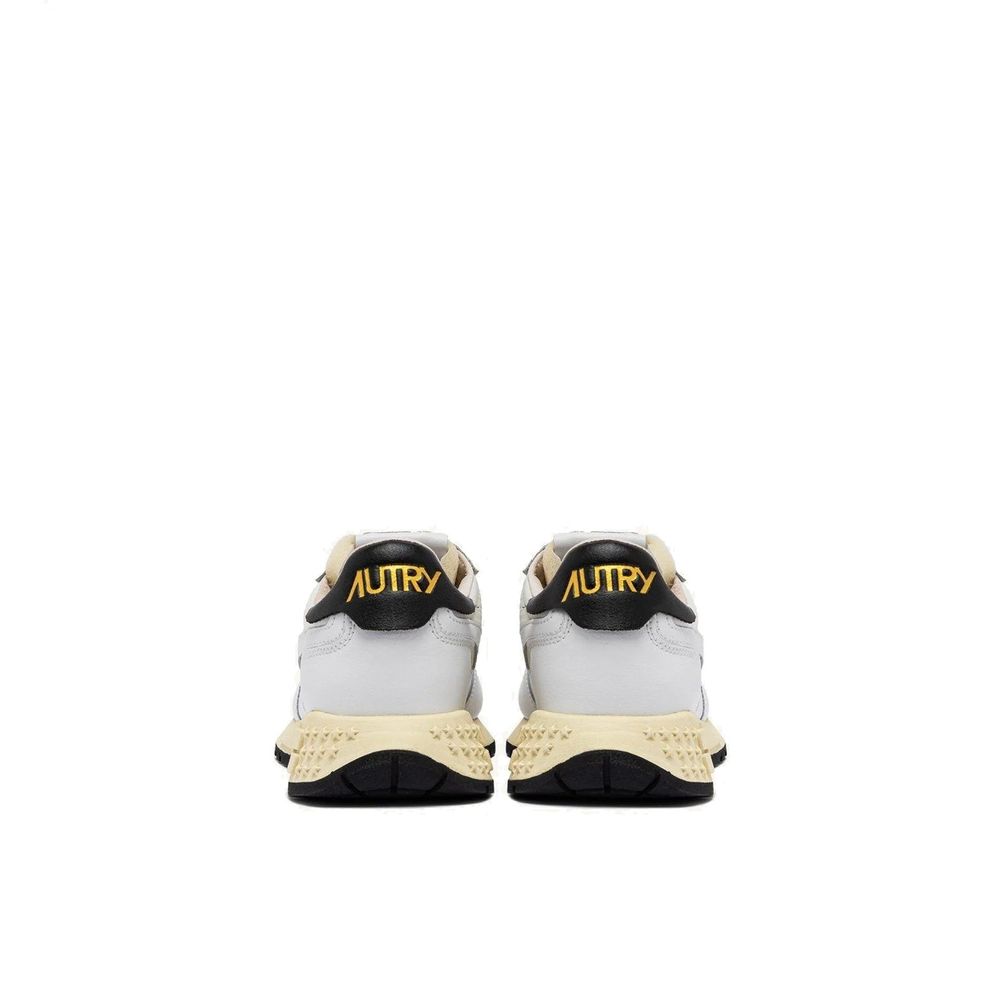 Autry White Fabric Low Top Sneakers