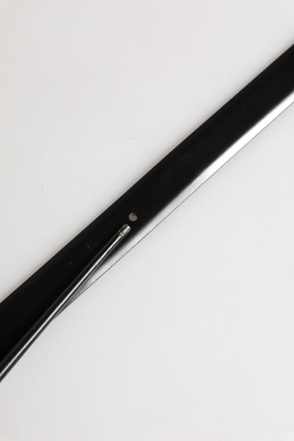 Dolce & Gabbana Men Black Classic Leather Metal Buckle Belt