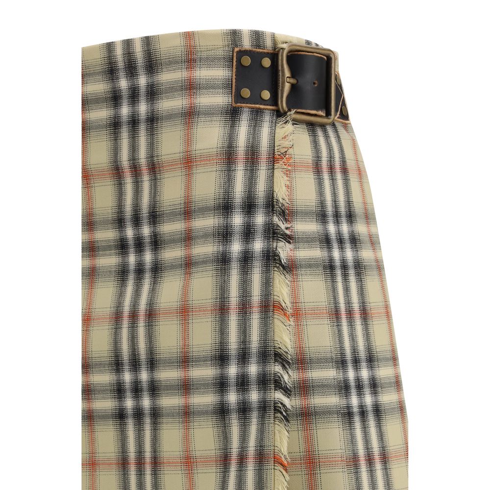 Burberry Multicolor Wool Mini Skirt