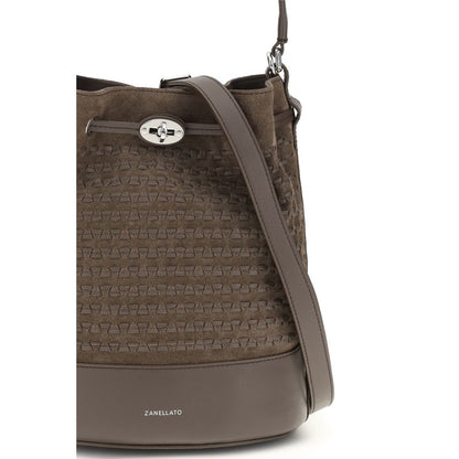 Zanellato Brown Calf Leather Bos Taurus Handbag