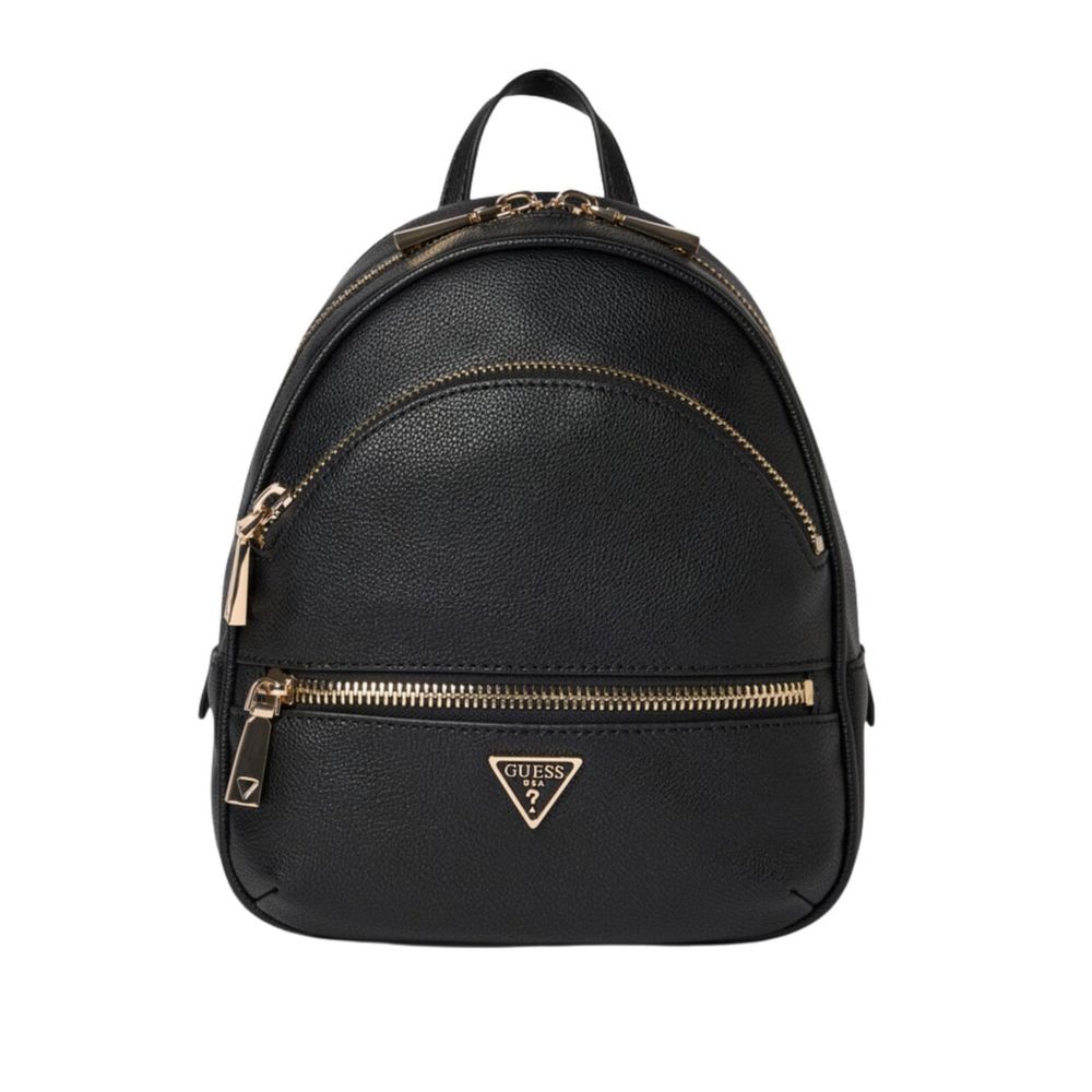 Guess Jeans Nero Poliuretano Women Backpack