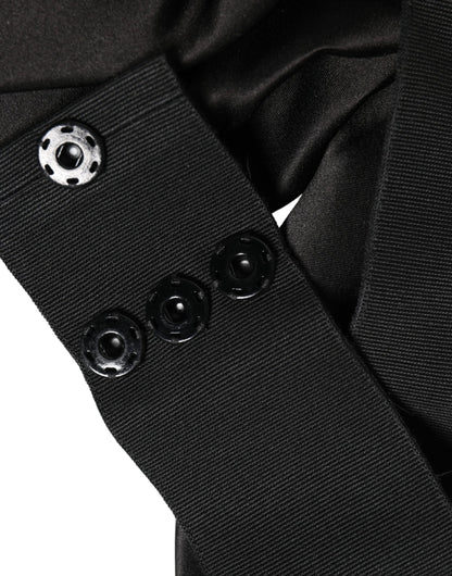 Dolce & Gabbana Black Silk Satin Sash Wide Waist Women Belt