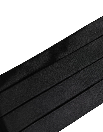 Dolce & Gabbana Black 100% Silk Women Wide Waist Cummerbund