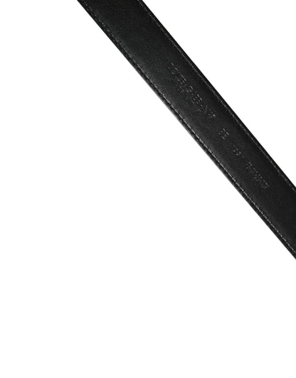 Dolce & Gabbana Brown Calf Fur Leopard Metal Buckle Belt