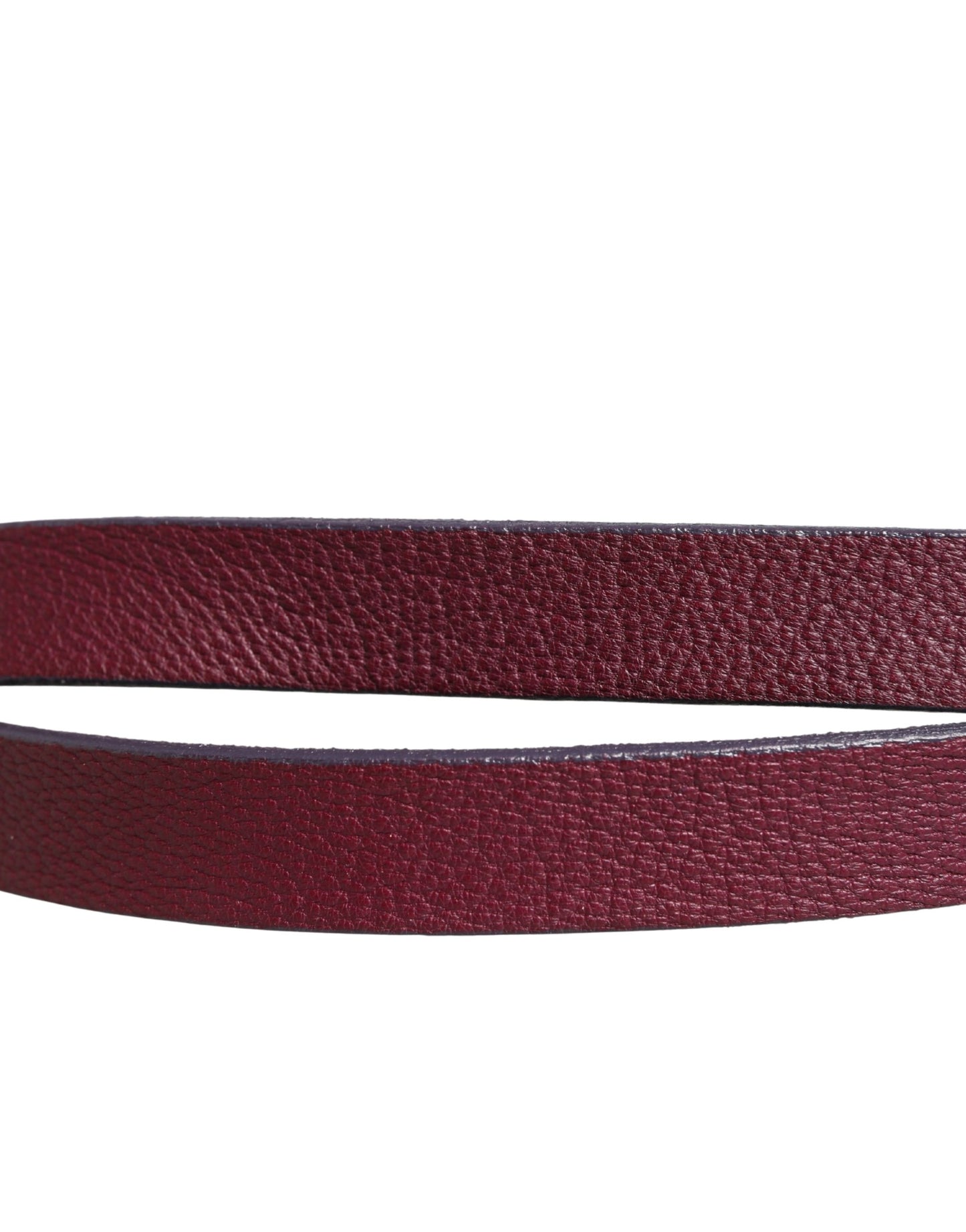 GF Ferre Maroon Leather Silver Metal Buckle Waist Women Belt