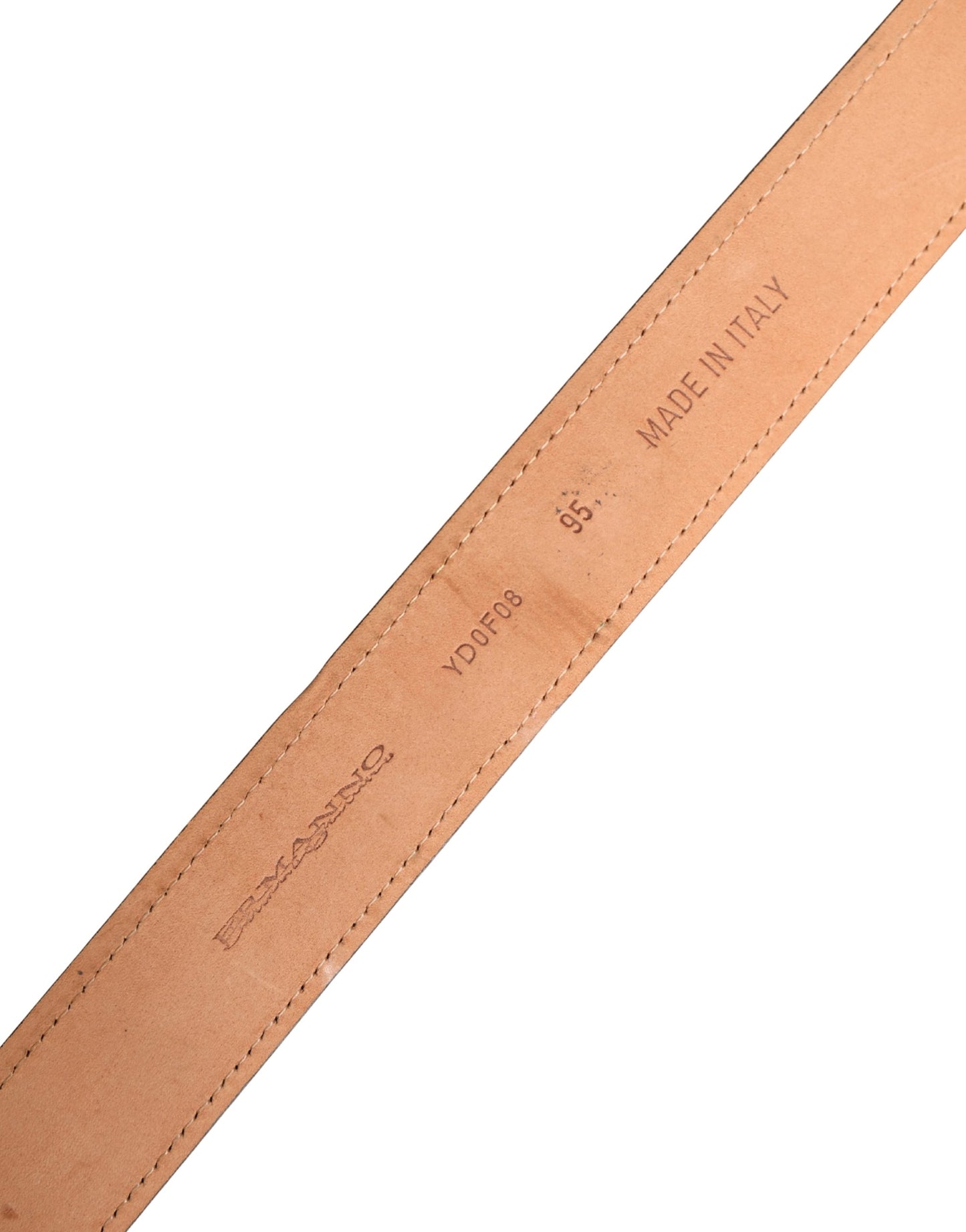 Ermanno Scervino Black Wool Cotton Logo Metal Buckle Belt