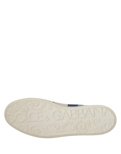 Dolce & Gabbana Multicolor Leather Mid Top Sneakers Shoes