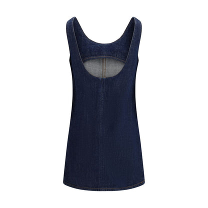 Ami Paris Blue Cotton Casual Dress