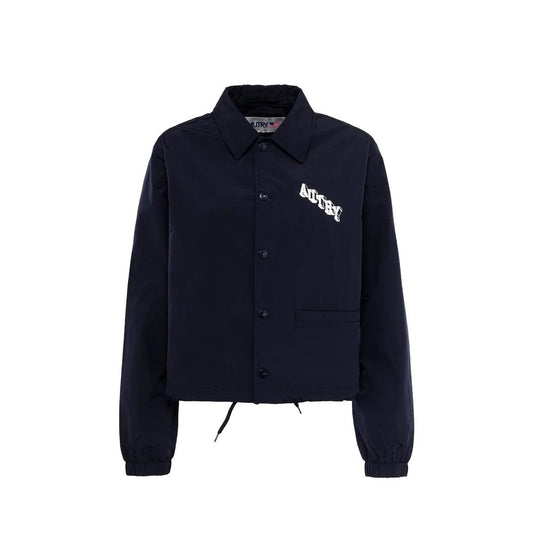 Autry Blue Polyester Full-Length Jacket