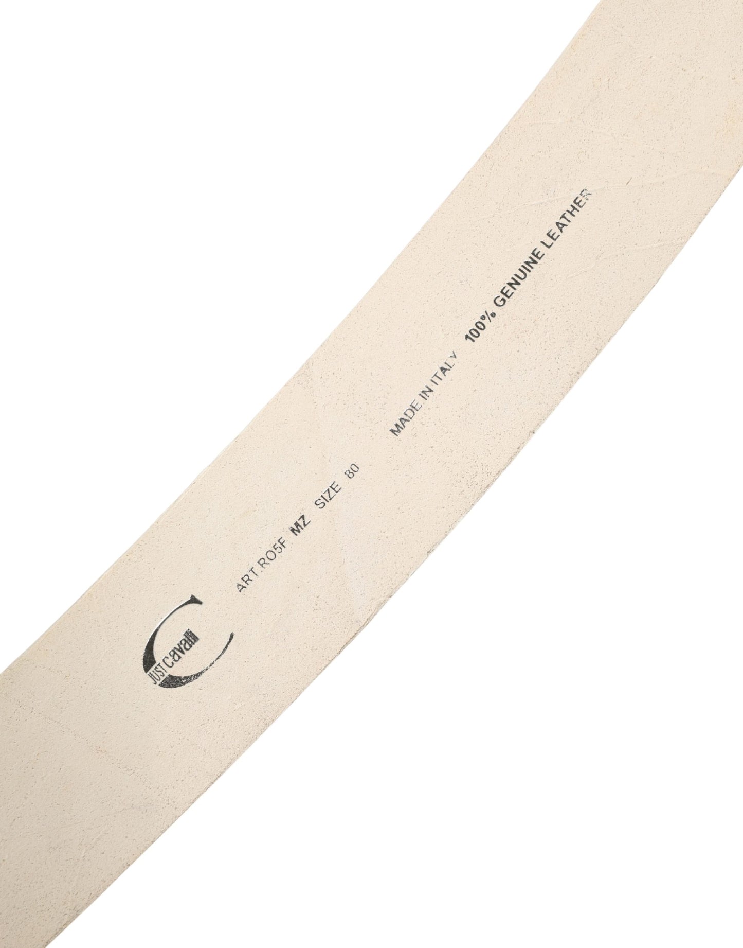 Cavalli Class Off White Leather Waist Women Cintura Buckle Belt