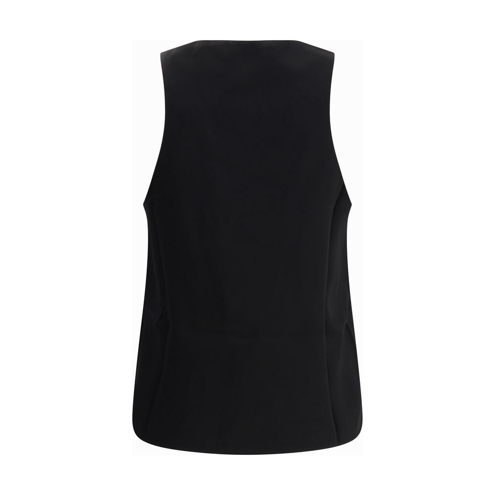 SA SU PHI Black Silk Top