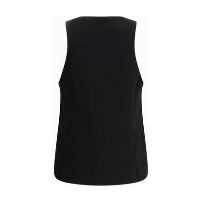 SA SU PHI Black Silk Top