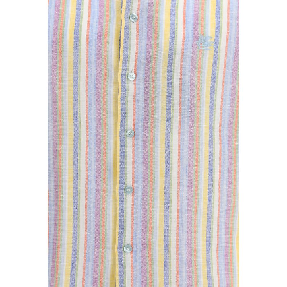 Etro Multicolor Linen Pattern Shirt