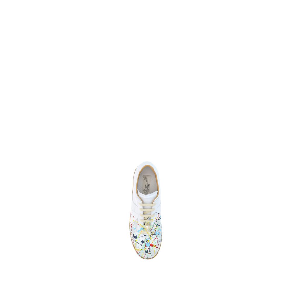 Margiela White Calf Leather Bos Taurus Sneakers