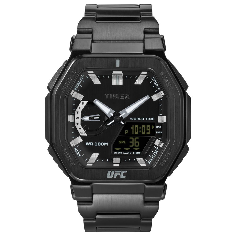 Timex Black Stainless Steel Sport Watch
