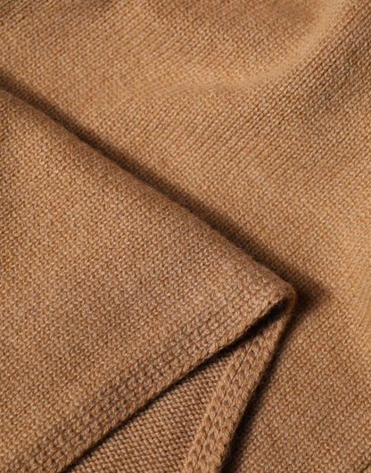 Dolce & Gabbana Brown Cashmere Knitted Men Neck Warmer One Size Scarf
