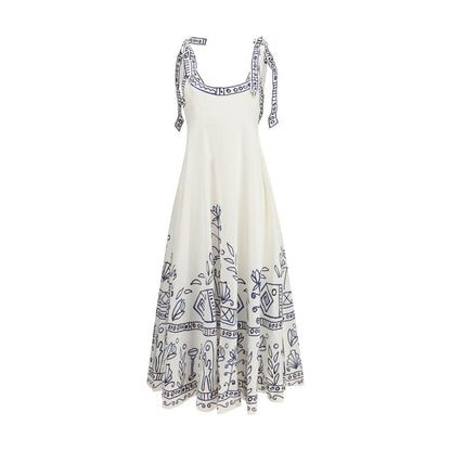 Alemais White Linen Casual Dress