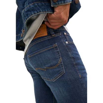 Jack Jones Blue Cotton Skinny Jeans