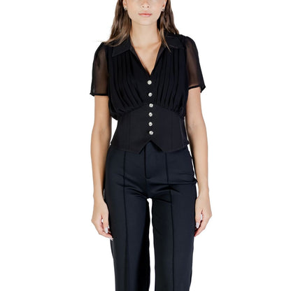 Morgan De Toi Black Polyester Shortsleeve Shirt