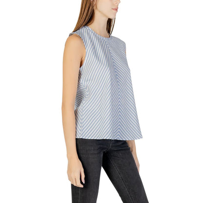 Tommy Hilfiger Jeans Blue Cotton Tank Tops