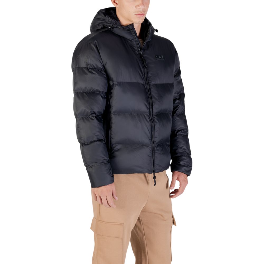 EA7 Emporio Armani Black Polyamide Bomber