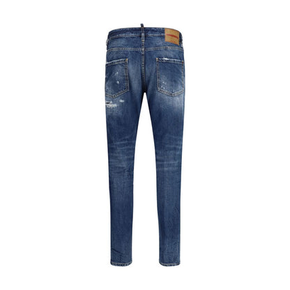 Dsquared² Blue Cotton Slim Fit Jeans