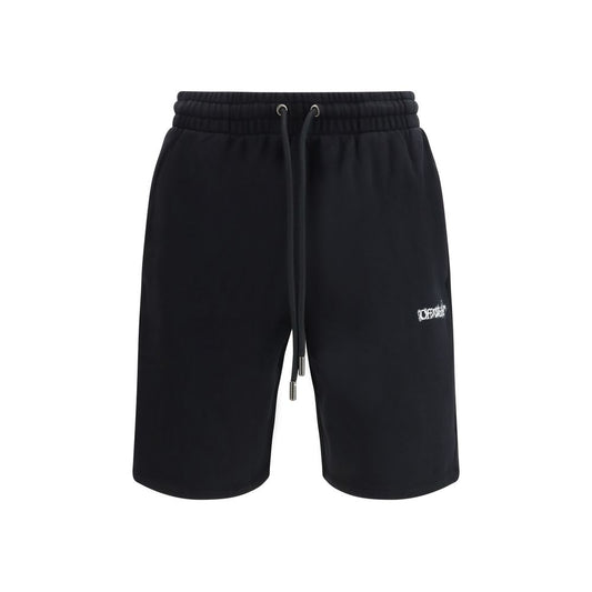 Off-White Black Cotton Bermuda Shorts