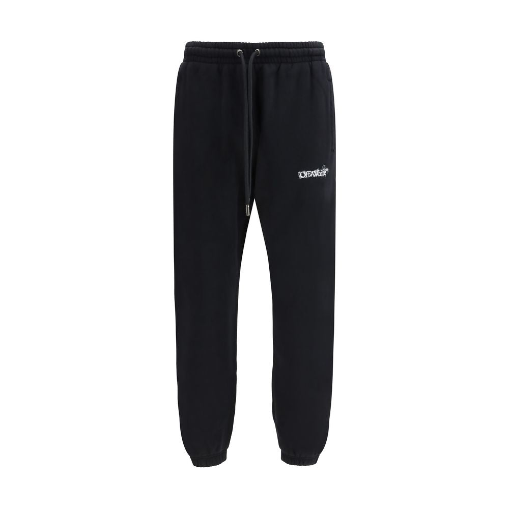 Off-White Black Cotton Joggers (Workout Pants)