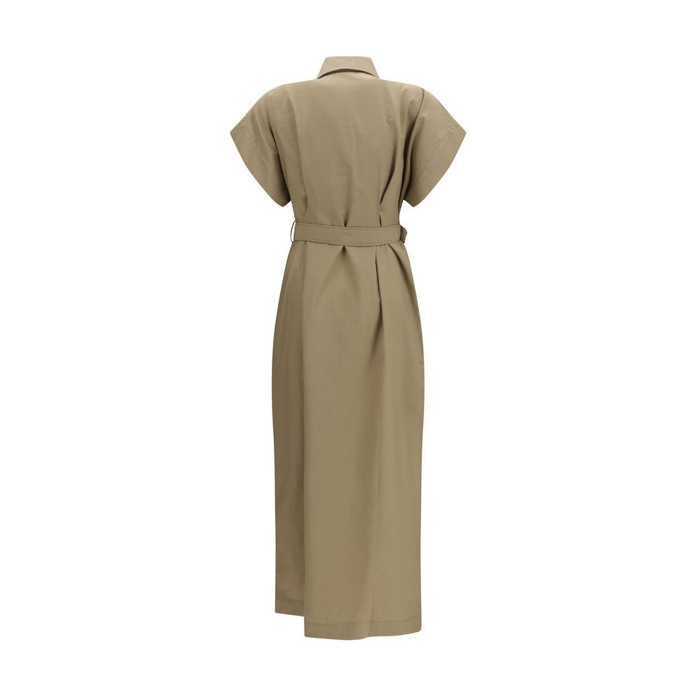 Brunello Cucinelli Beige Cotton Casual Dress