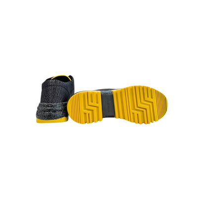 Borbonese Black Genuine Leather Sneaker
