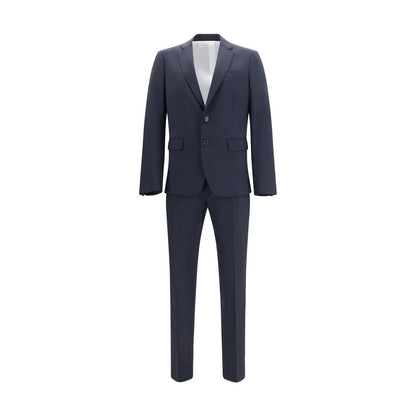 Dsquared² Blue Fleece Wool Two-Piece Suit