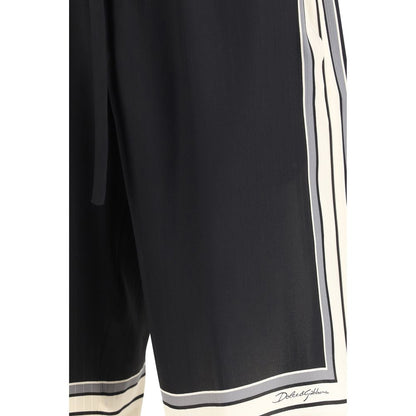 Dolce & Gabbana Multicolor Silk Bermuda Shorts