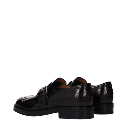 Church's Red Leather Slip-On Loafers