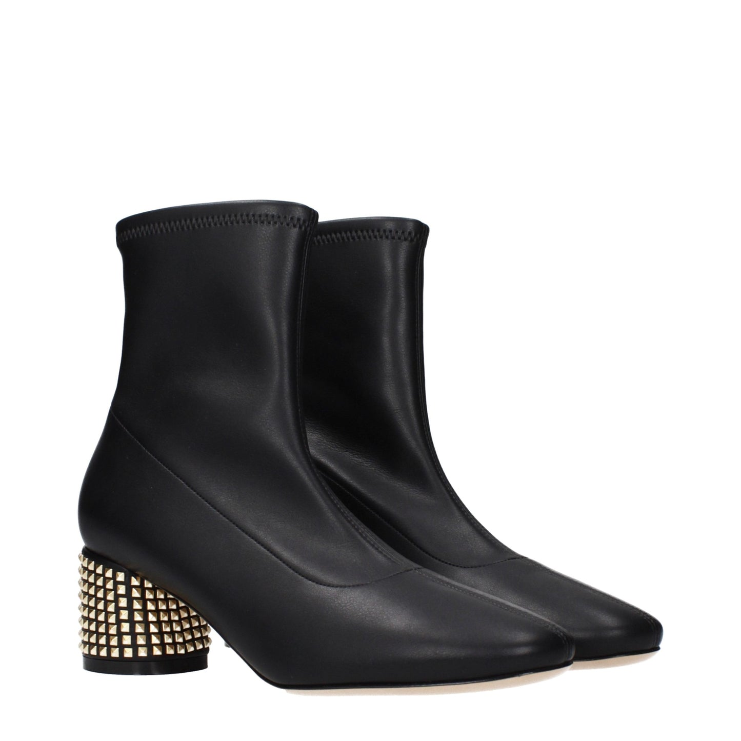 Casadei Black Leather Ankle Boots