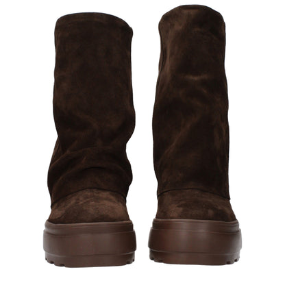 Casadei Brown Leather Ankle Boots