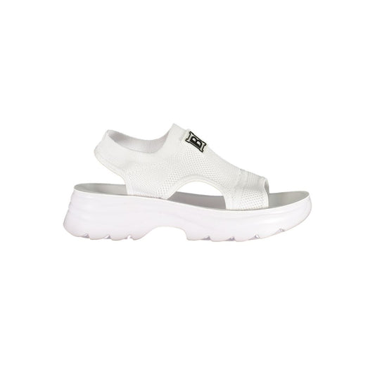 Laura Biagiotti White Polyester Platform Sandals