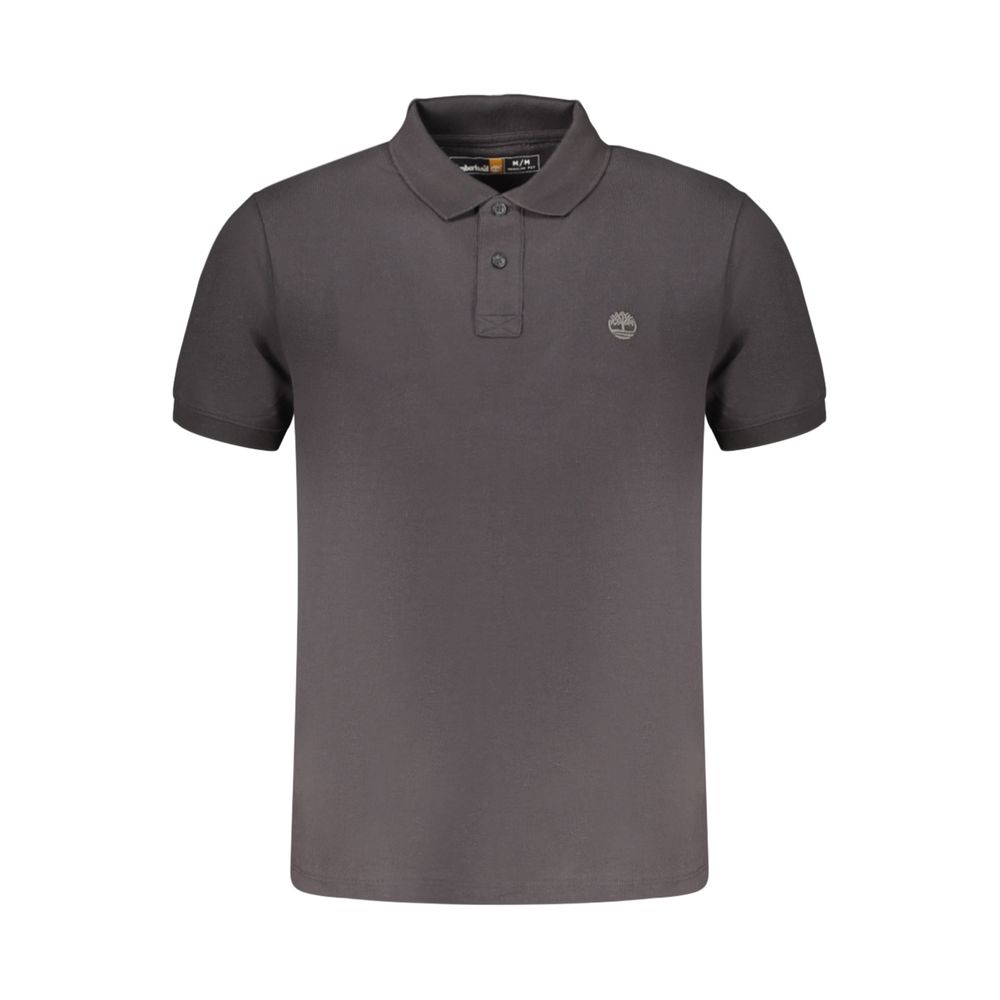 Timberland Black Cotton Polo Shirt