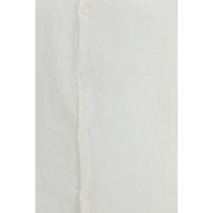 Brooksfield White Linen Dress Shirt