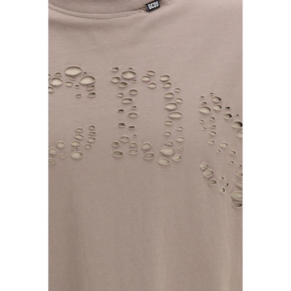 GCDS Brown Cotton T-Shirt