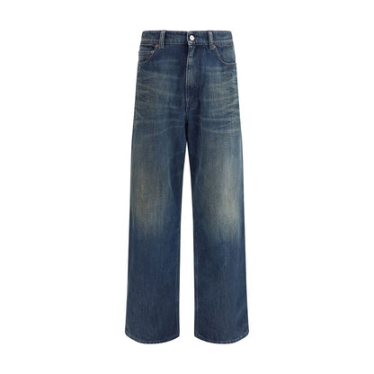 MM6 Blue Cotton Relaxed Fit Jeans