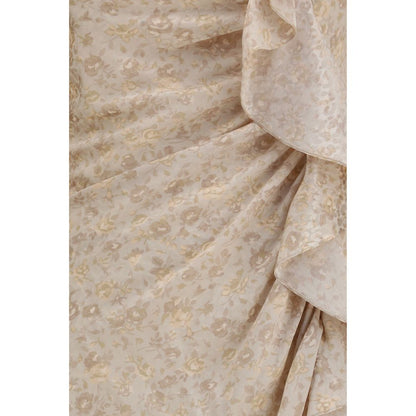 Alessandra Rich Beige Silk Casual Dress