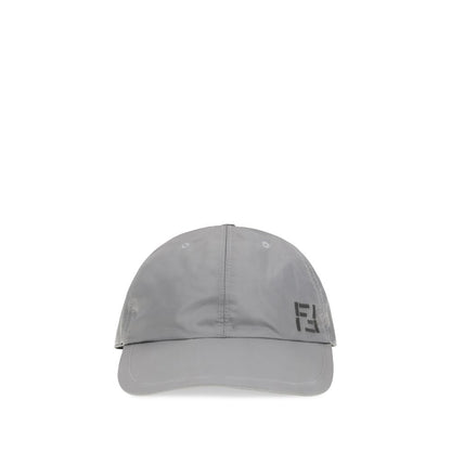 Fendi Gray Nylon Cap (Baseball Hat)