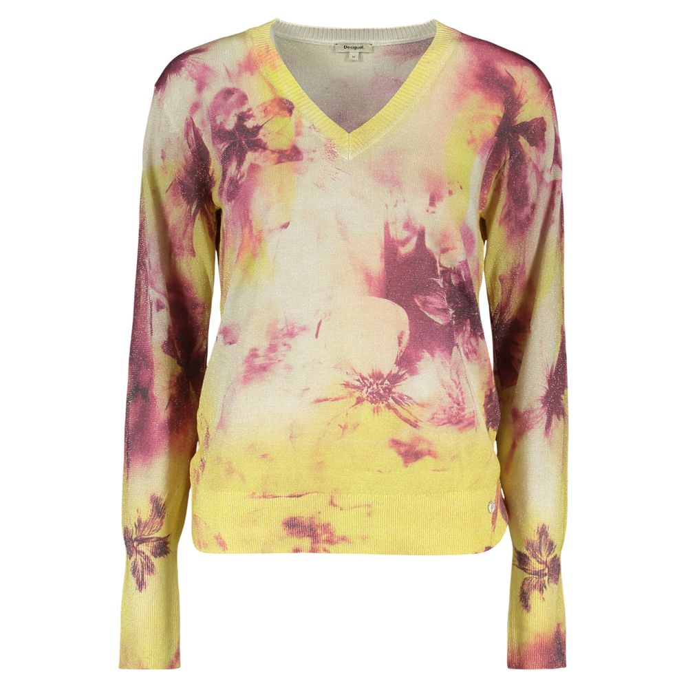 Desigual Yellow Viscose Women Sweater