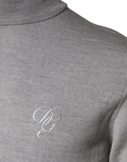 Dolce & Gabbana Gray LongSleeve Turtleneck Pullover Sweater
