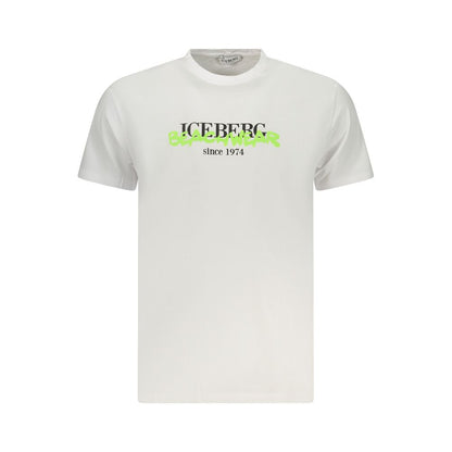 Iceberg Bianco Cotton Men T-Shirt