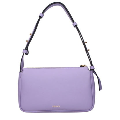 Versace Purple Leather Shoulder Bag