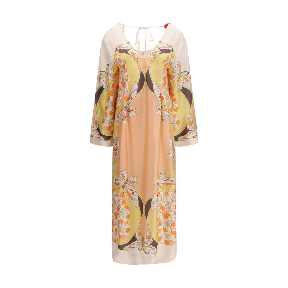 La Double J Multicolor Silk Casual Dress