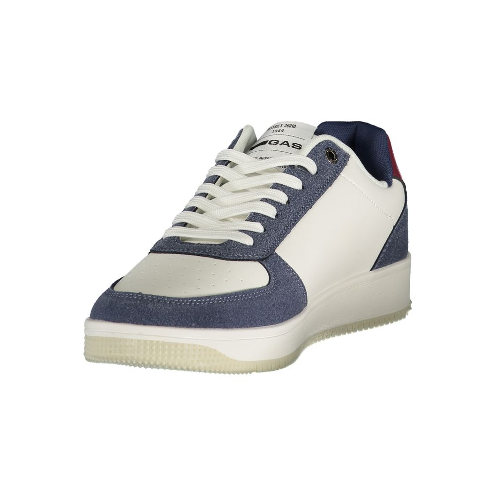 Gas White Polyester Athletic Sneakers