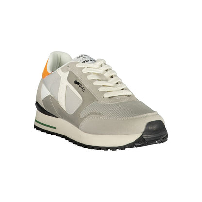 Gas Gray Polyester Athletic Sneakers